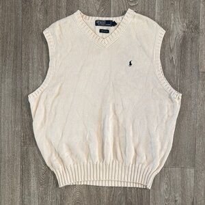 Vintage Polo Ralph Lauren knit sweater vest men’s sz L, as is